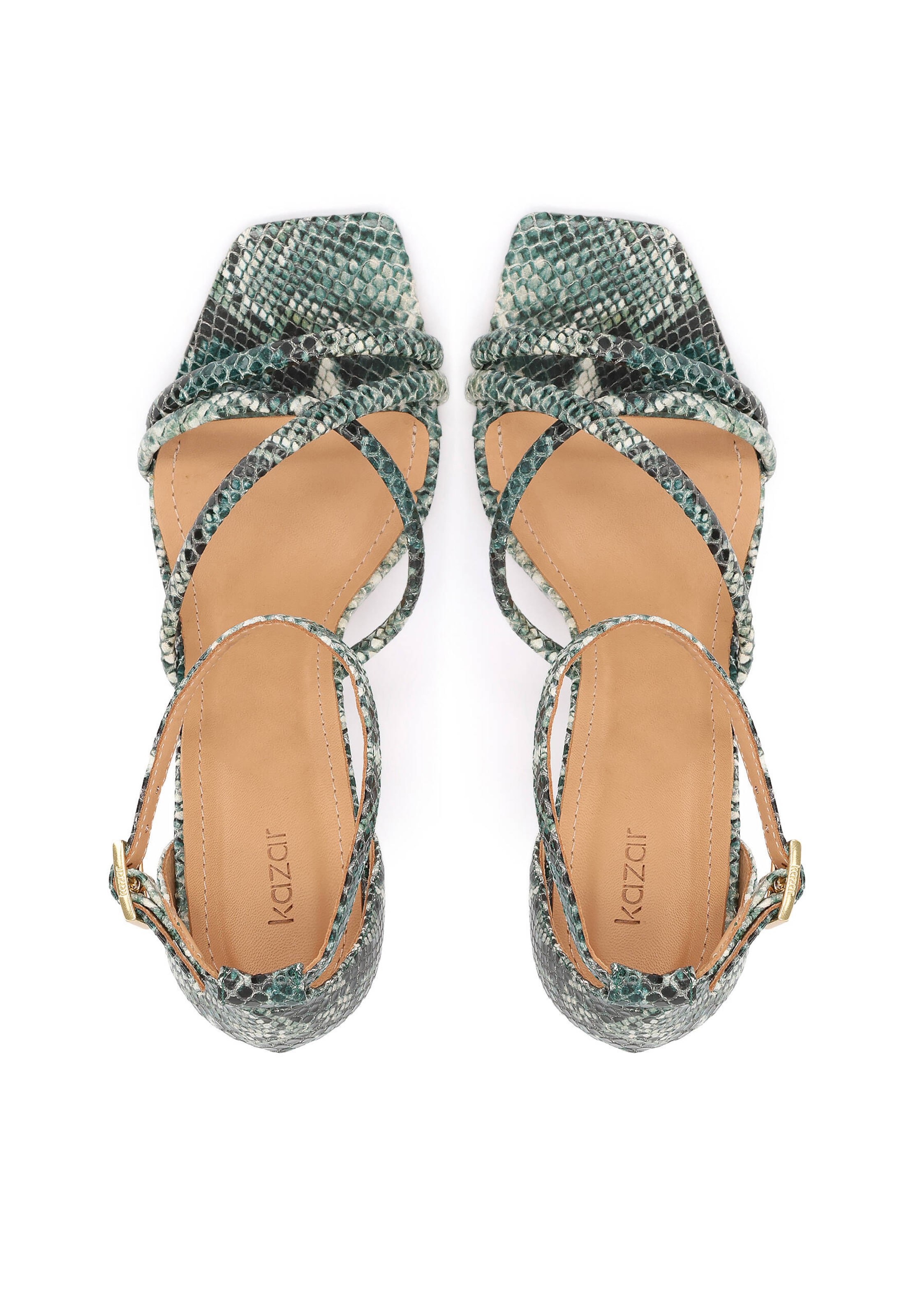 Kazar Sandali s paščki | zelena barva