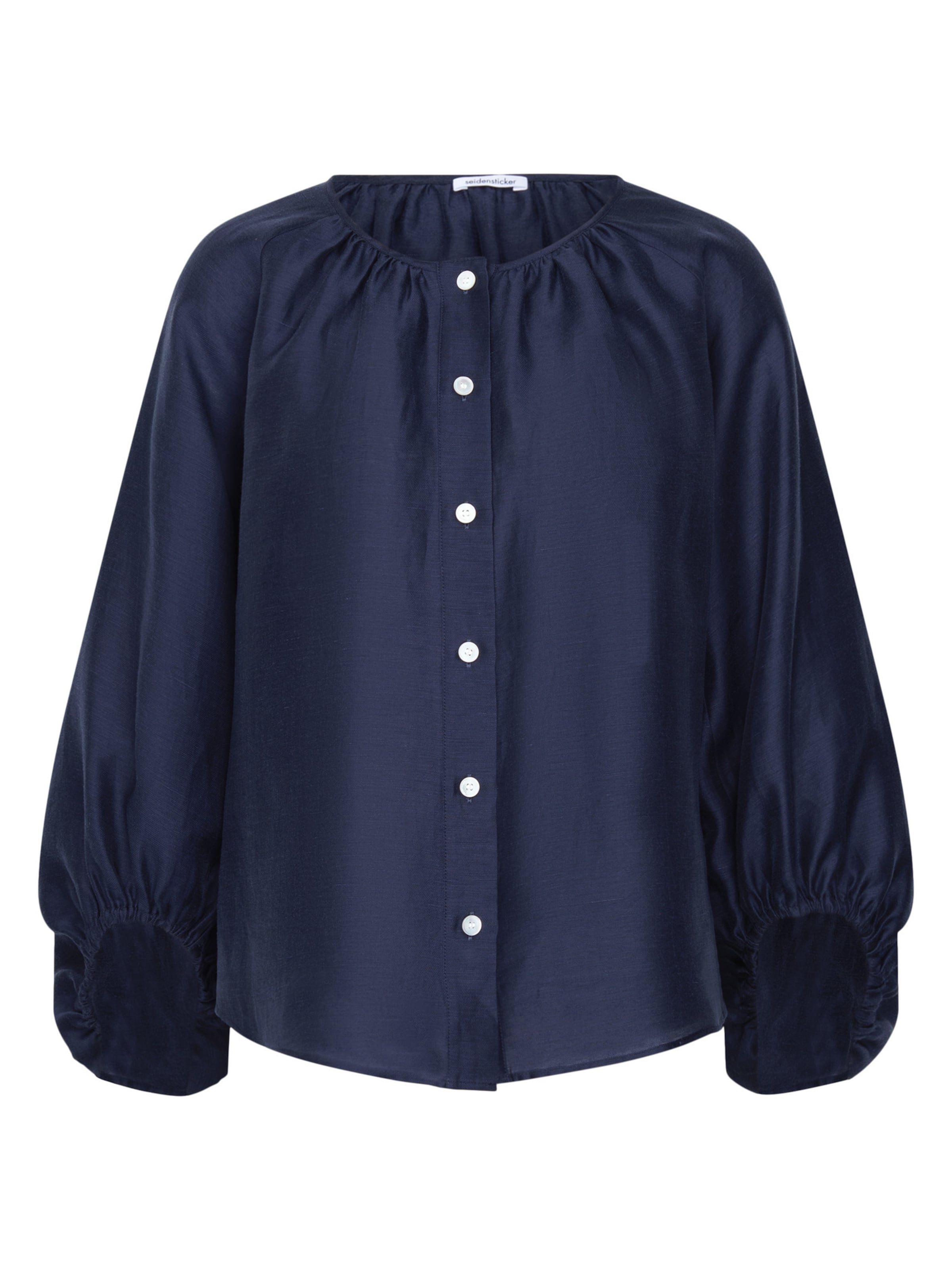 SEIDENSTICKER Blouse 'Uni' in Blue: front