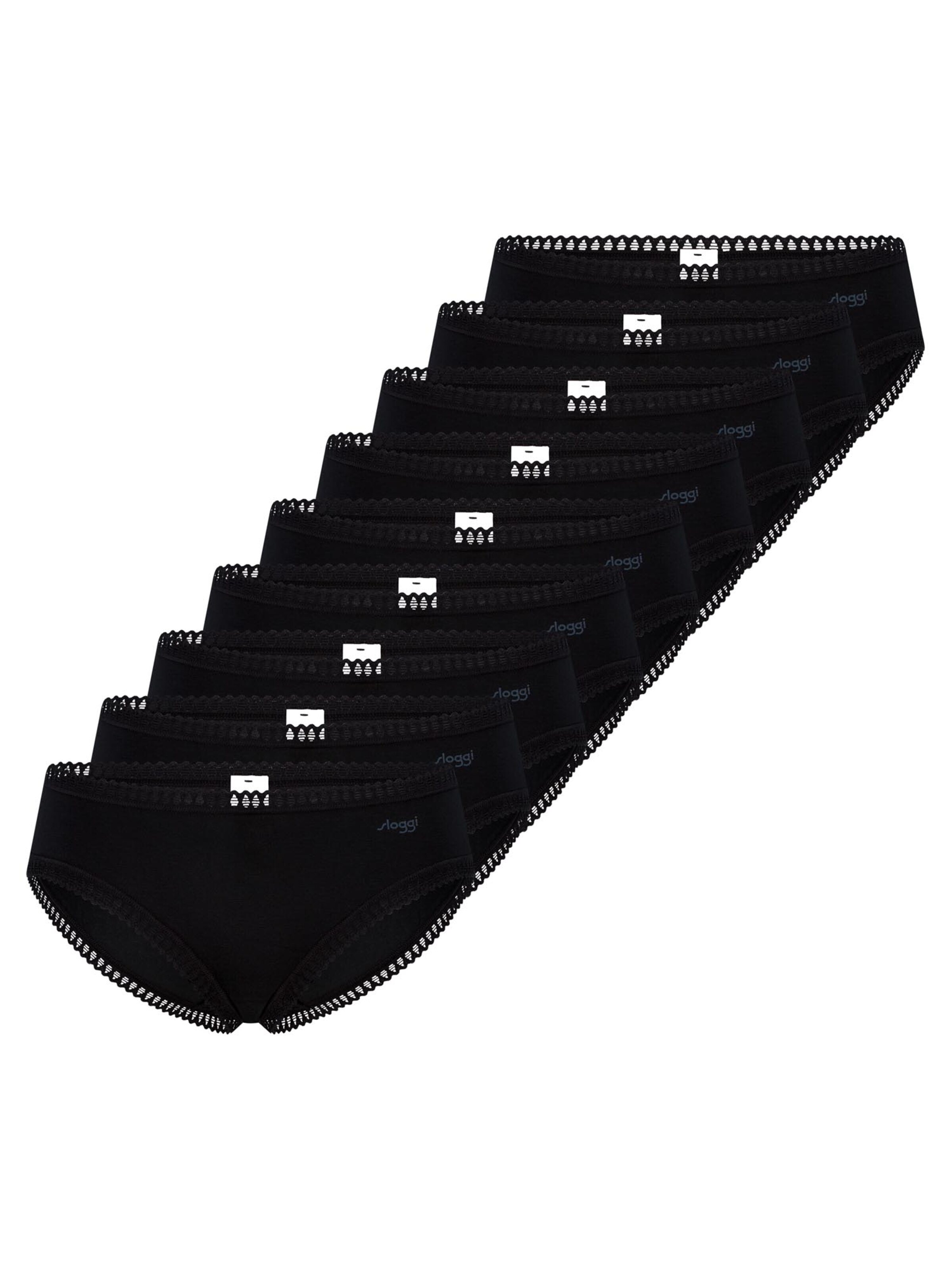 SLOGGI Panty 'GO Crush'‌‌‌‌‌‌‌‌ in Schwarz: Vorderseite