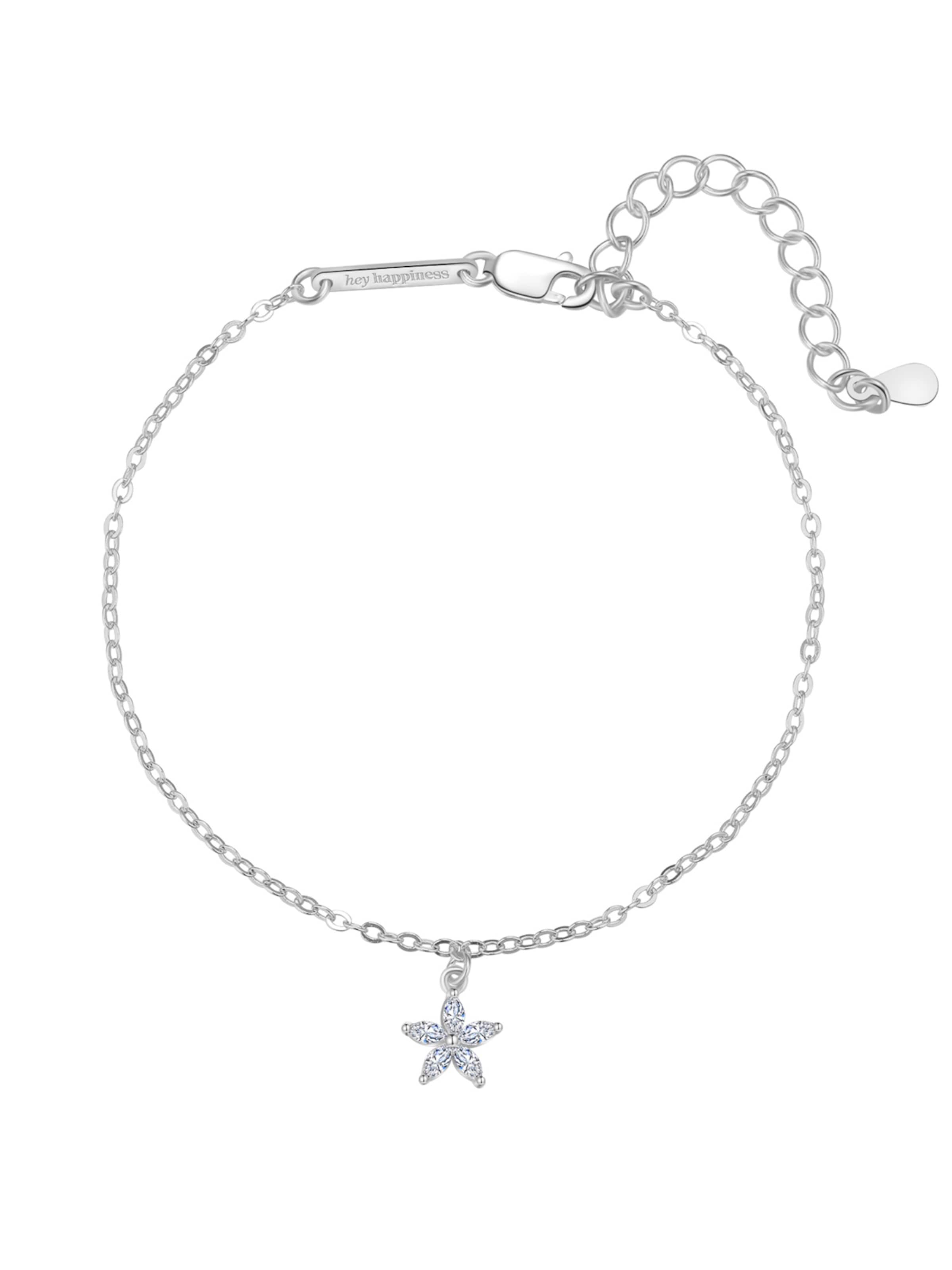 Braccialetto 'Daisy Spark' di Hey Happiness in argento: frontale