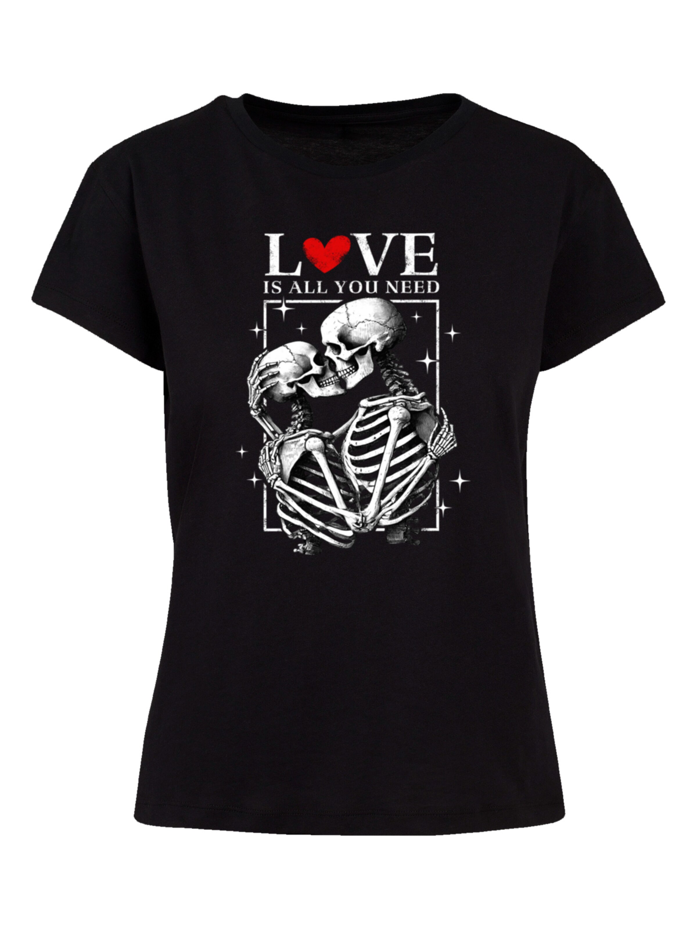 F4NT4STIC Shirt 'Love is all you need' in Zwart: voorkant