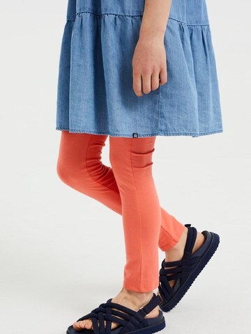 WE Fashion Skinny Leggings in Orange