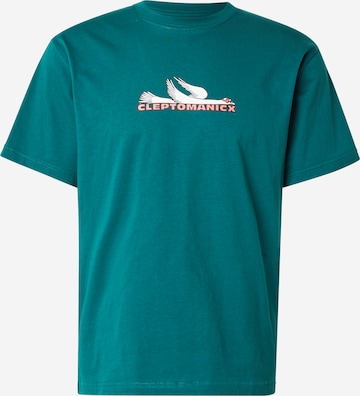 Maglietta 'Racer' di Cleptomanicx in verde: frontale
