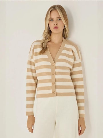 Hiccup Strickjacke in Braun: Vorderseite