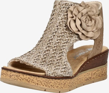 Sandales Rieker en gris : devant