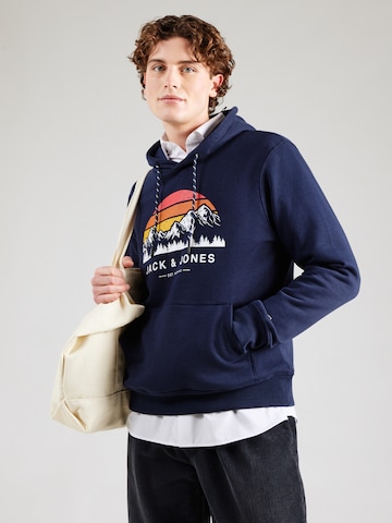 Sweat-shirt 'JJEXPLORER' JACK & JONES en bleu : devant
