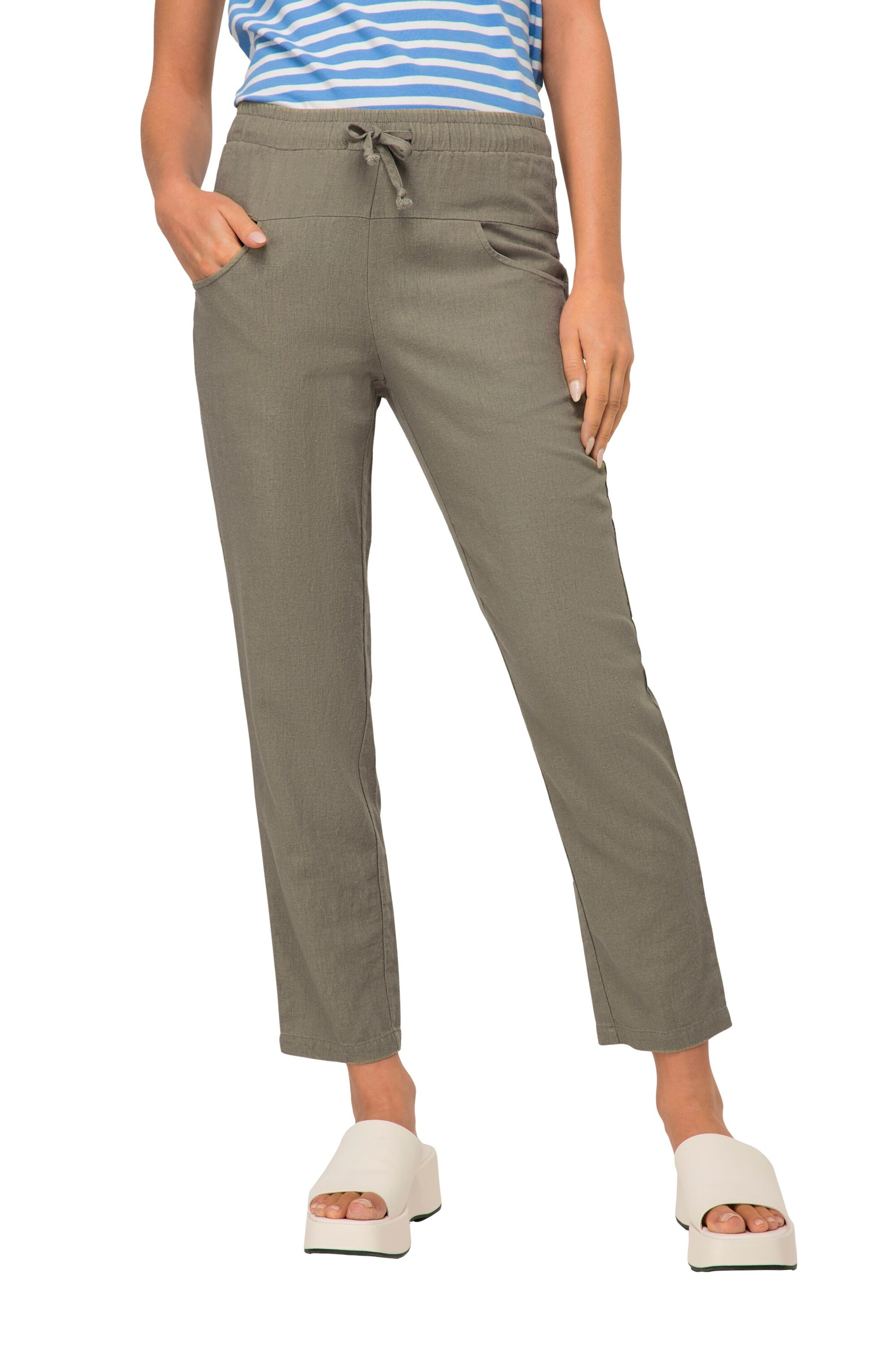 LAURASØN Regular Broek in Bruin: voorkant