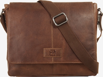 BODENSCHATZ Messenger 'Bodenschatz Umhängetasche' in Brown: front