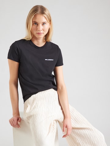 Karl Lagerfeld Shirt 'ESSENTIAL' in Black: front