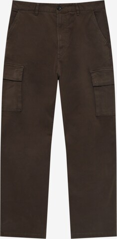 Pull&Bear Cargo trousers in Brown: front