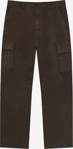 Pull&Bear Cargo Pants in Brown: front