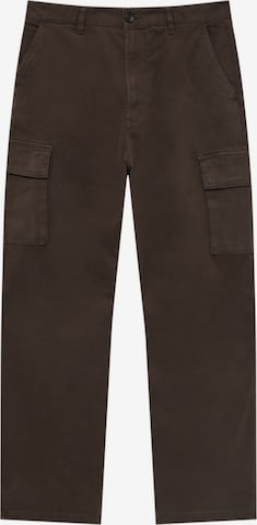 Pull&Bear Loose fit Cargo Pants in Brown: front