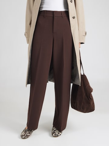 s.Oliver Wide Leg Hose in Braun: Vorderseite