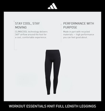 ADIDAS PERFORMANCE Skinny Sportovní kalhoty 'Essentials' – černá