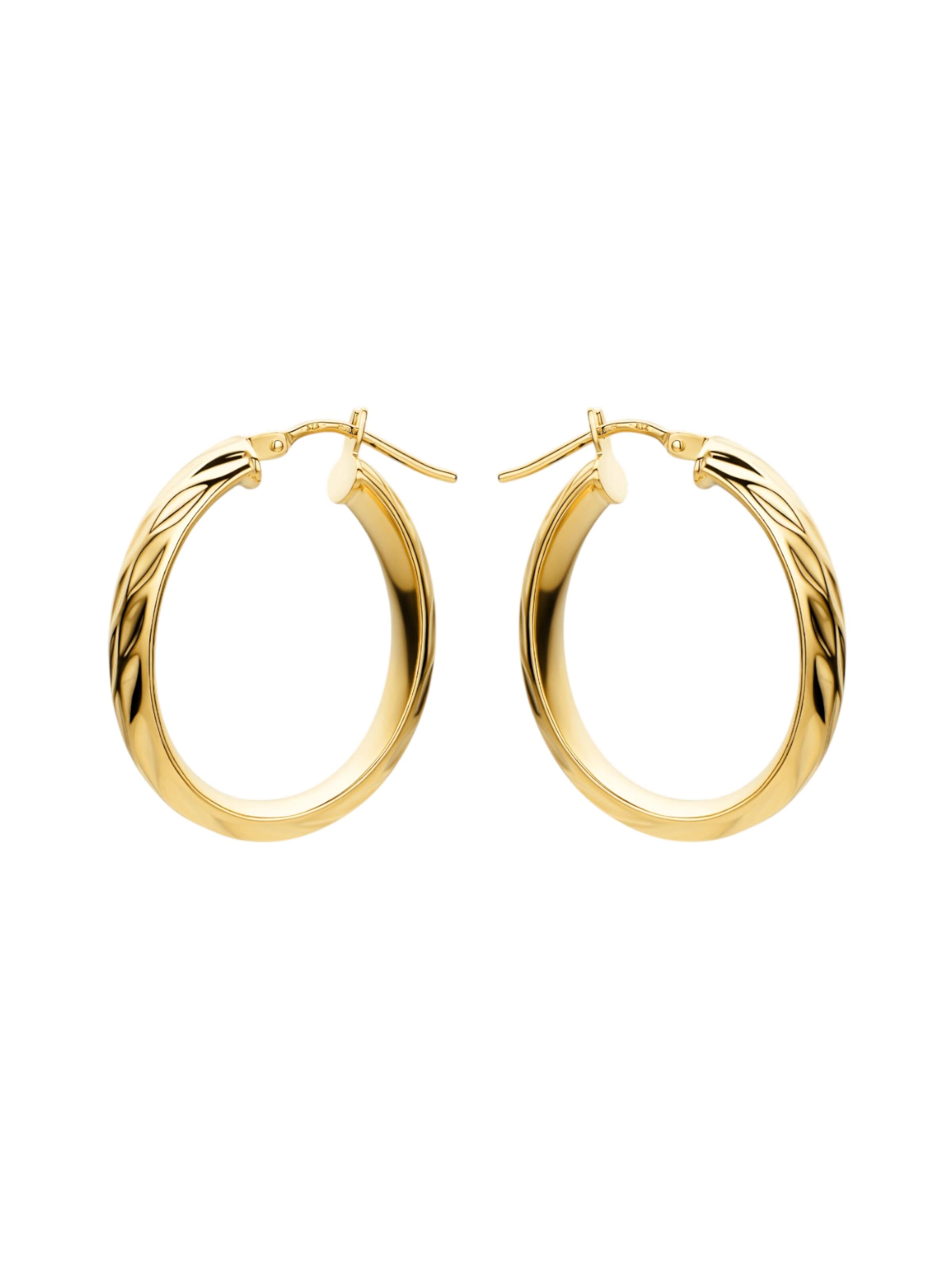 Vanlere - Pendientes 'Creolen aus 375 Gelbgold' en oro