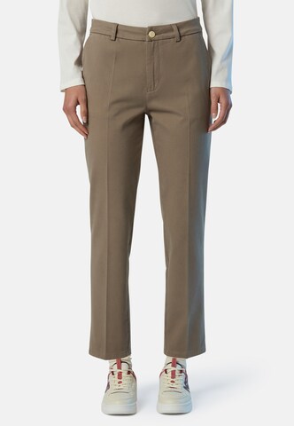 North Sails Regular Chino Pants in Brown: front