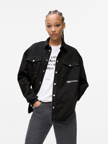 KARL LAGERFELD JEANS Tussenjas in Zwart: voorkant