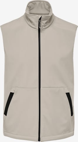 Only & Sons Weste 'ONSBowie' in Beige: Vorderseite
