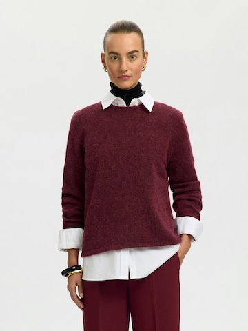 Pullover 'SLWLULU' di SELECTED in rosso: frontale
