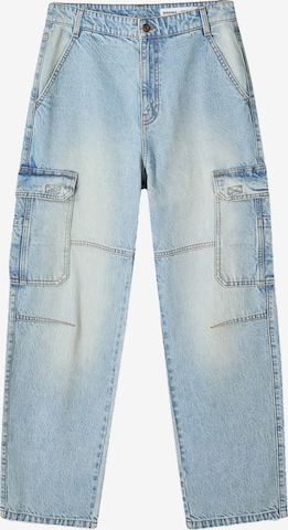 Jeans cargo di Bershka in blu: frontale