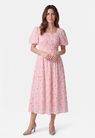 Usha - Vestido 'Floral' em rosa: frente