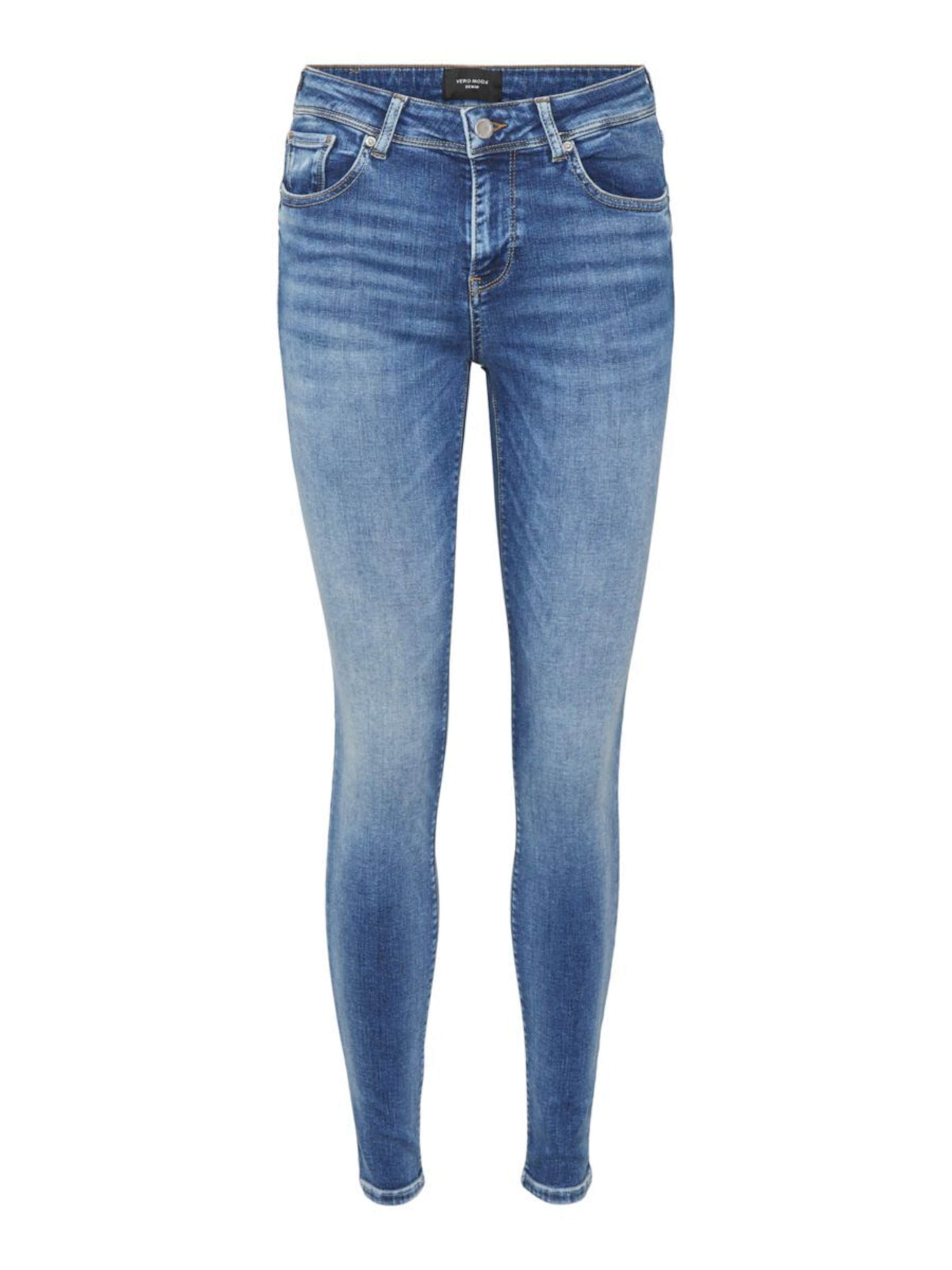 Vero Moda Curve Slimfit Jeans 'LUX' in Blauw: voorkant