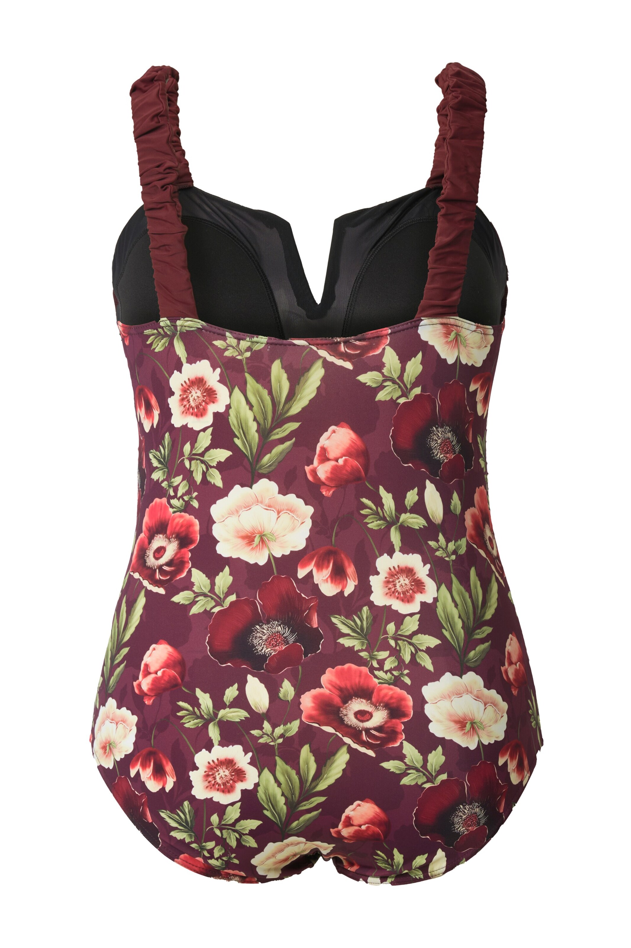 Ulla Popken Bustier Badeanzug in Rot