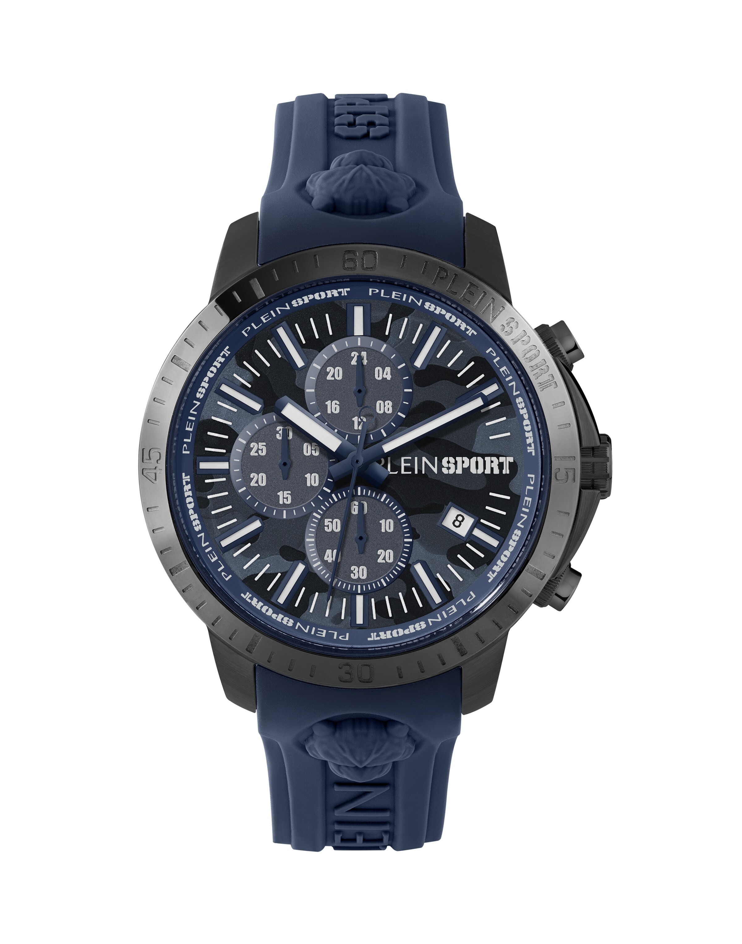 Plein Sport - Relógios analógicos 'Gain' em azul: frente