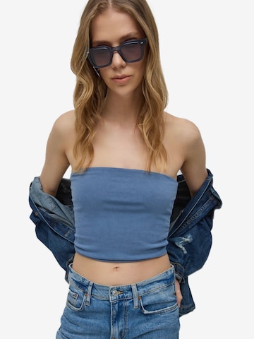 No Matter What Top in Blue: front