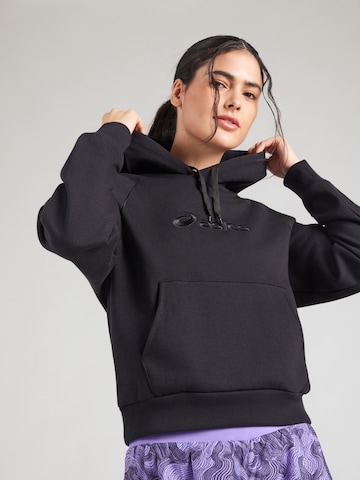 ASICS Αθλητική μπλούζα φούτερ σε μαύρο: μπροστά