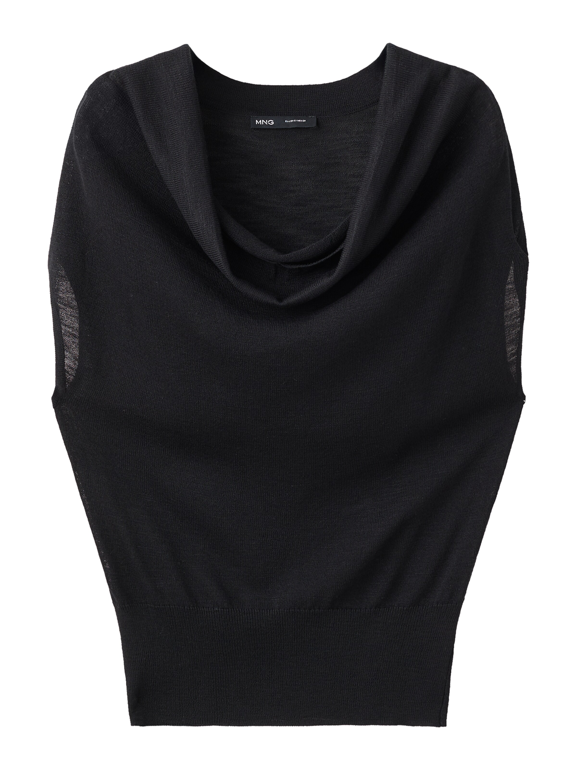 MANGO Knitted top 'LALALA' in Black: front