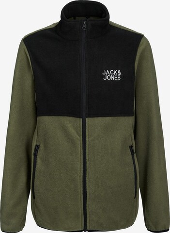 Jack & Jones Junior Fleece Jacket 'POWER' in Green: front