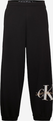 Calvin Klein Jeans Tapered Broek 'Archival' in Zwart: voorkant