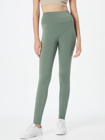 Skinny Pantalon de sport 'Tola' Hummel en vert : devant