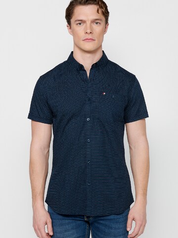 KOROSHI - Ajuste regular Camisa en azul