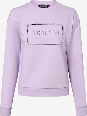 ARMANI EXCHANGE Sweatshirt in Purple: front