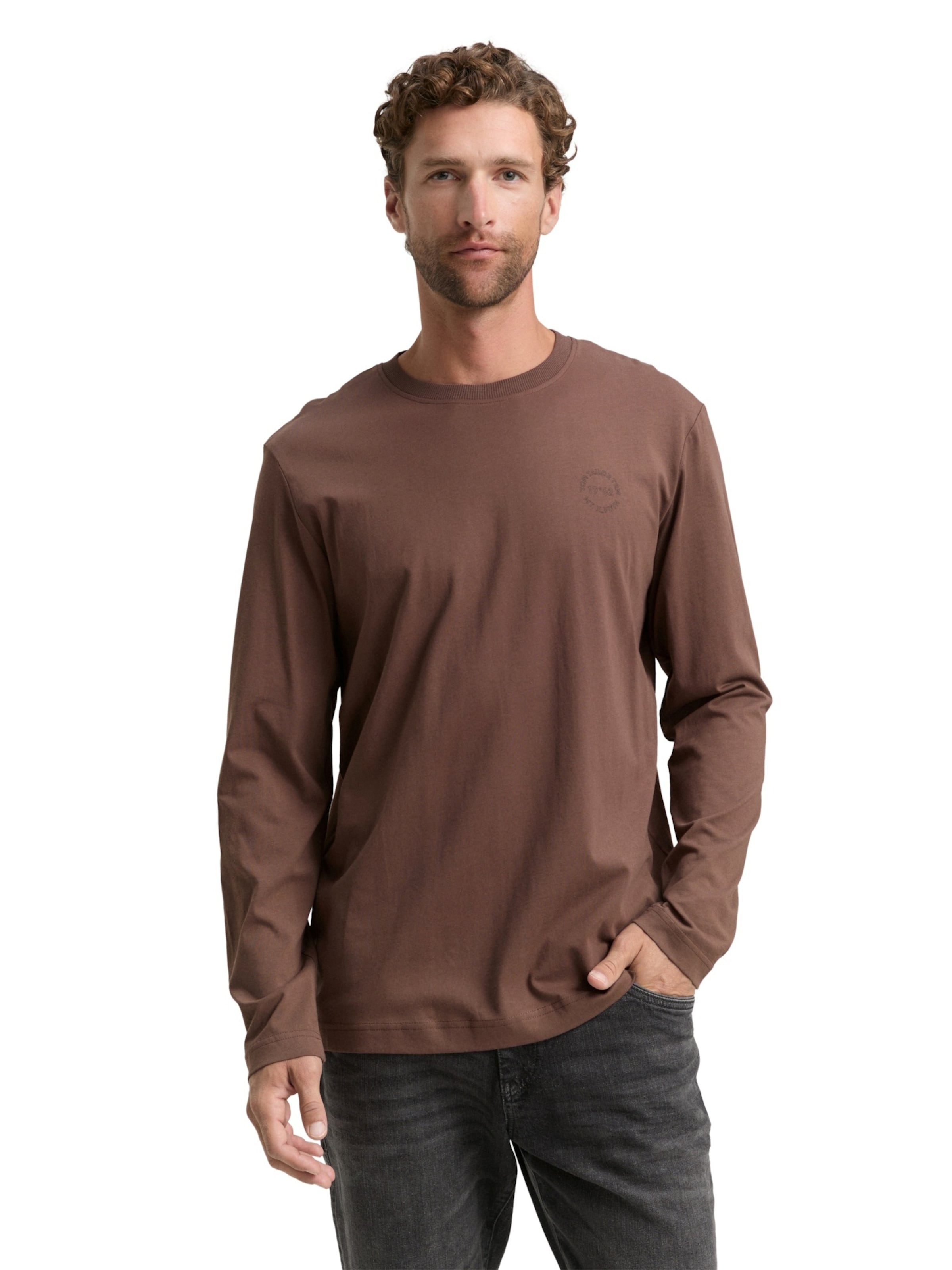 TOM TAILOR Shirt in Brown: front