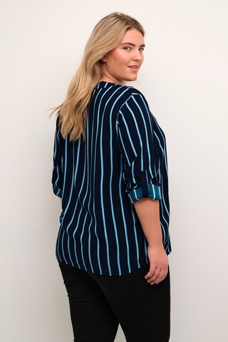 KAFFE CURVE Blouse 'sida' in Blauw