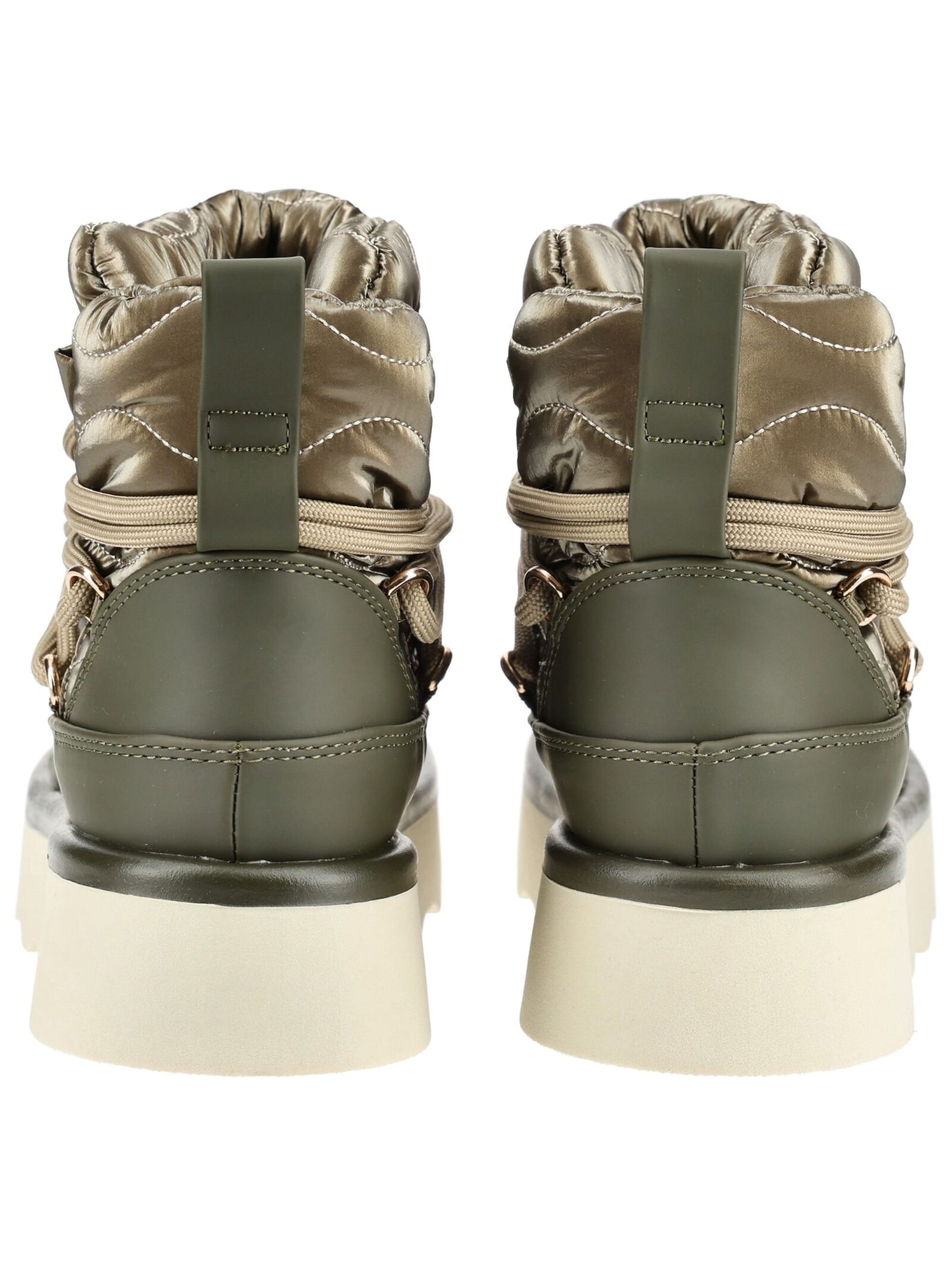 Stivaletto stringato di Blauer.USA in oro: dietro