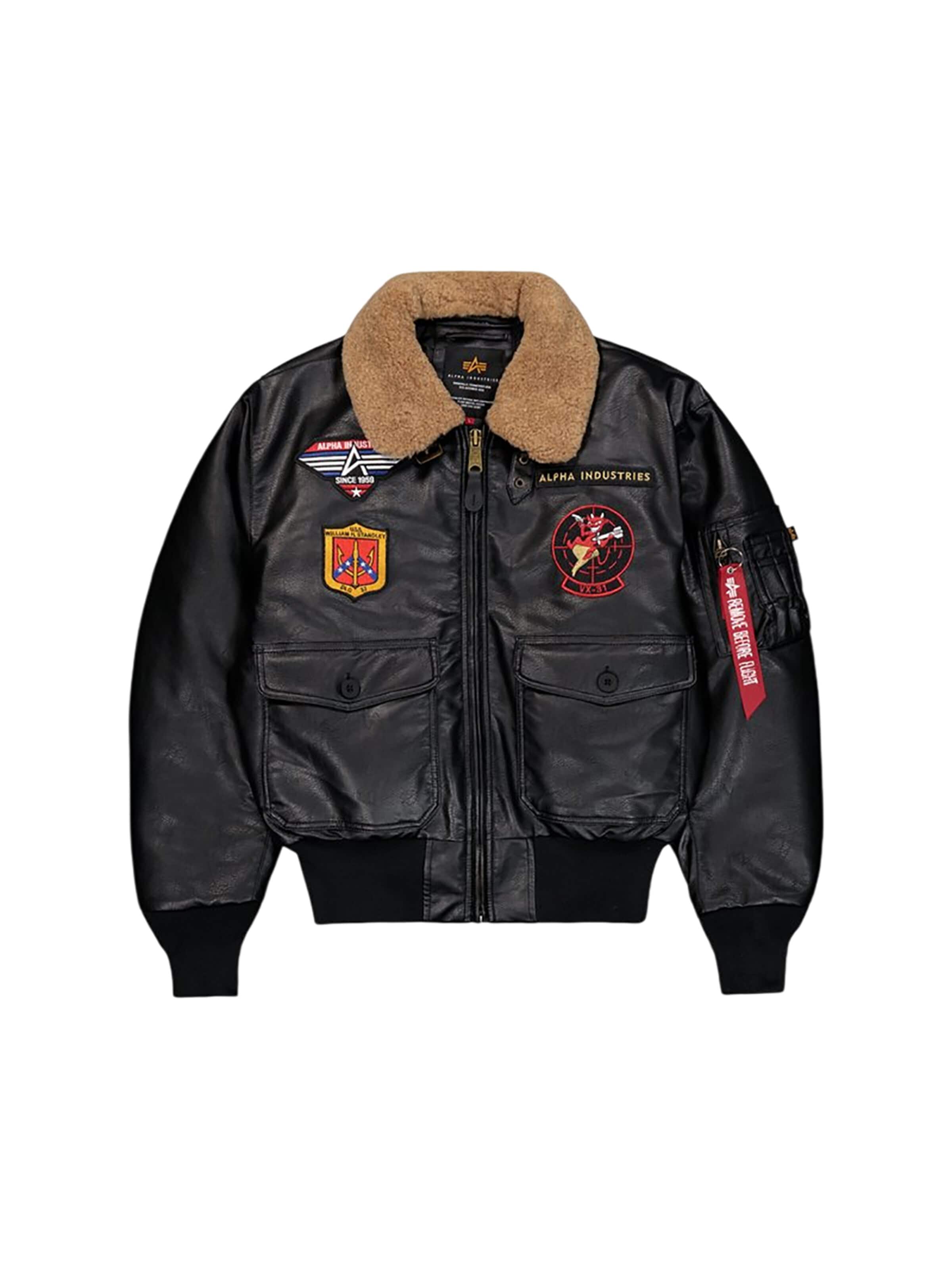 ALPHA INDUSTRIES Outdoorjacke 'G1 Devils Brigade FL'‌ in Schwarz: Vorderseite