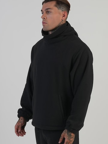 SikSilk Sweatshirt 'Polar Fleece Hoodie' in Schwarz
