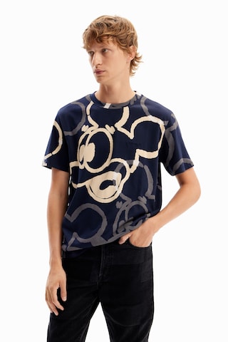 Tricou 'Arty Mickey Mouse' de la Desigual pe albastru: față