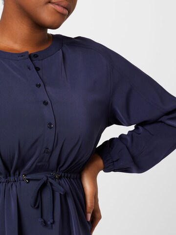 ABOUT YOU Curvy Shirt Dress 'Paula' in Blue