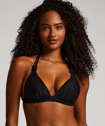 Hunkemöller Triangle Bikini Top 'Luxe' in Black: front