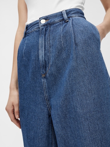ONLY Wide leg Bandplooi jeans 'Una' in Blauw