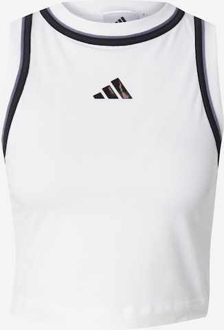 Top sportivo 'Essentials' di ADIDAS SPORTSWEAR in bianco: frontale
