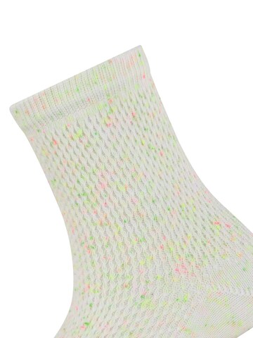 BURLINGTON Socks 'Neon Splash' in White