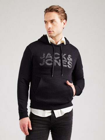 JACK & JONES Mikina – černá: přední strana