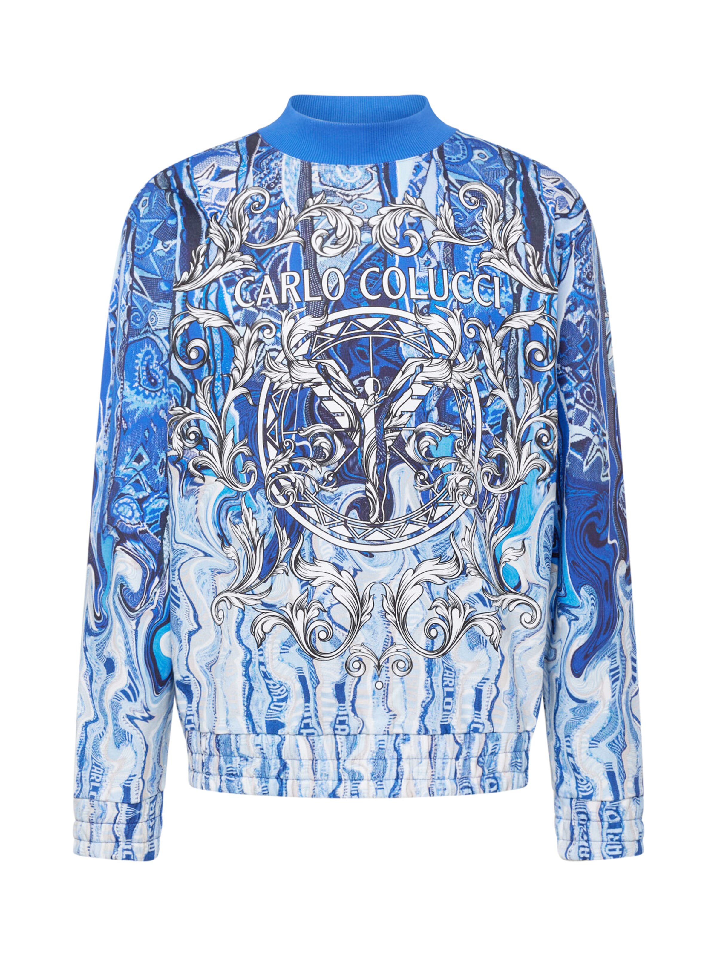 Carlo Colucci Sweatshirt 'Dematte' in Blue: front
