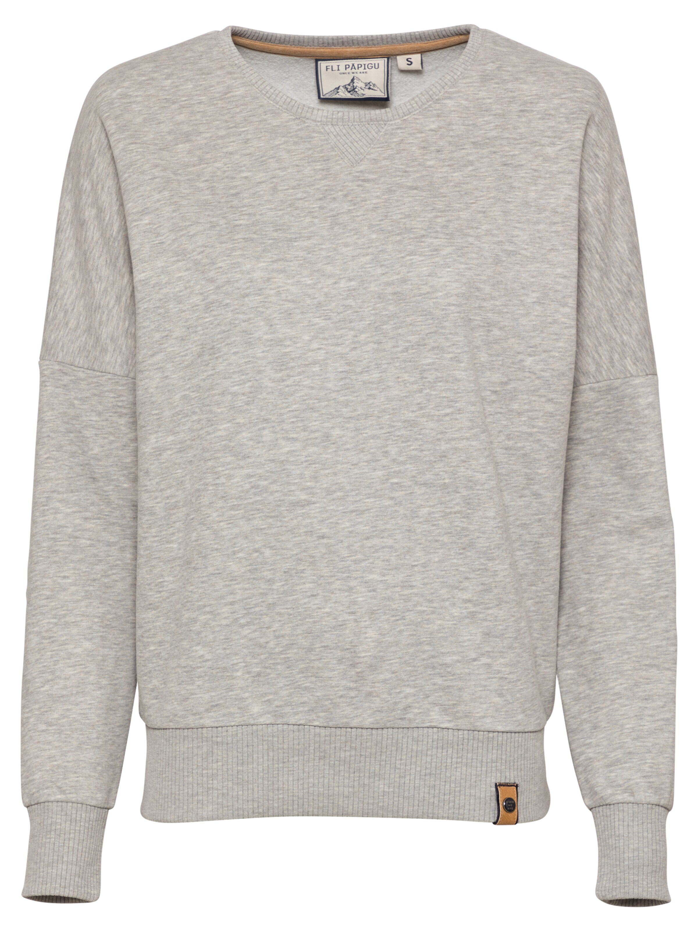Frauen Sweat Fli Papigu Sweatshirt in Graumeliert - LE76301 Frauen Sweat Fli Papigu Sweatshirt in Graumeliert - LE76301